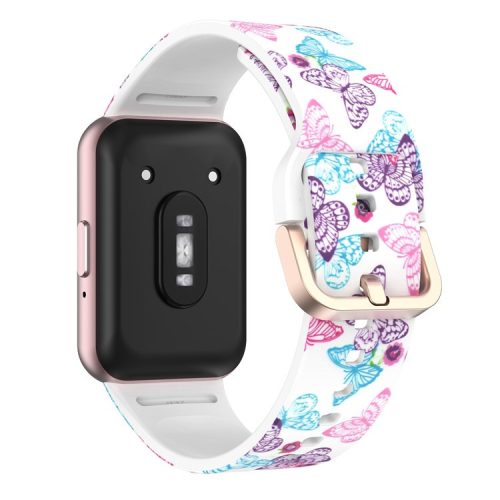 For Samsung Galaxy Fit3 Pattern Printing Silicone Strap Replacement Watch Band - Butterfly