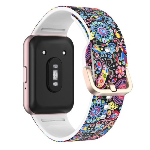 For Samsung Galaxy Fit3 Pattern Printing Silicone Strap Replacement Watch Band - Colorful Jellyfish