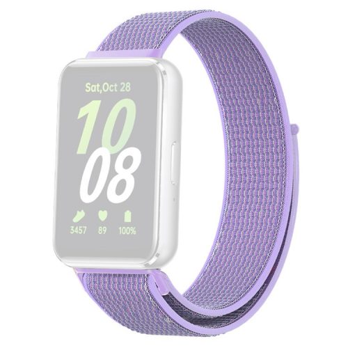 For Samsung Galaxy Fit3 Replacement Strap Braided Nylon Smart Watch Band - Purple