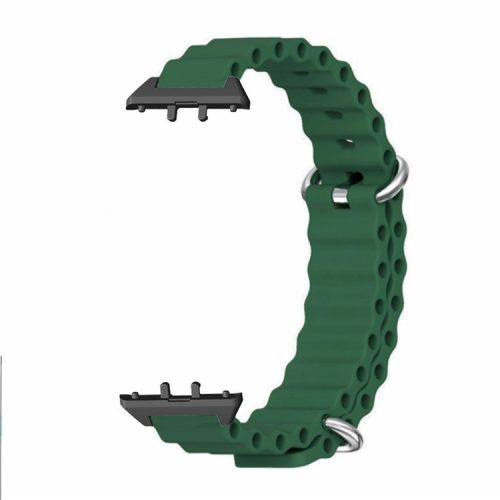 For Samsung Galaxy Fit3 Replacement Strap Drop-resistant Silicone Watch Band - Army Green