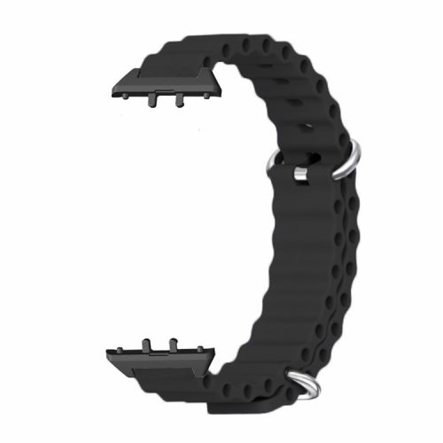 For Samsung Galaxy Fit3 Replacement Strap Drop-resistant Silicone Watch Band - Black