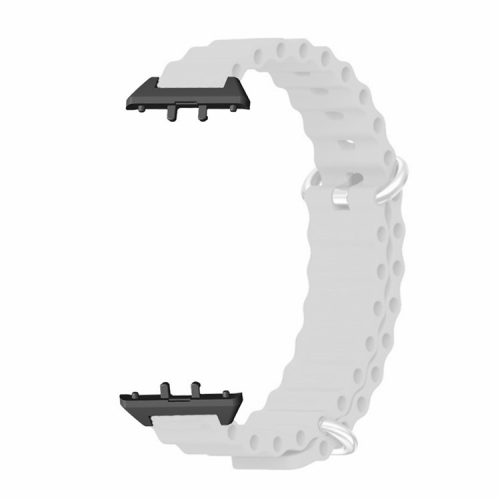 For Samsung Galaxy Fit3 Replacement Strap Drop-resistant Silicone Watch Band - White