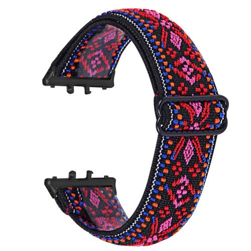 For Samsung Galaxy Fit3 SM-R390 Elastic Wrist Band Pattern Design Watch Strap (Black Buckle) - 15