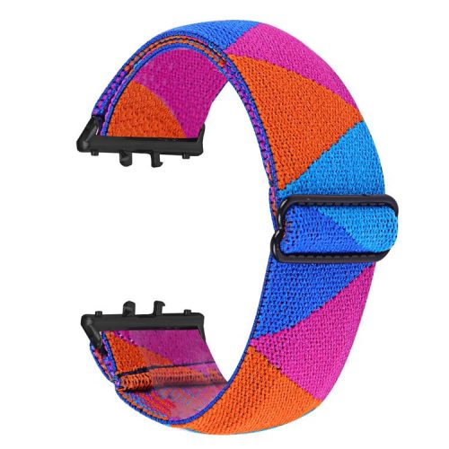 For Samsung Galaxy Fit3 SM-R390 Elastic Wrist Band Pattern Design Watch Strap (Black Buckle) - 21