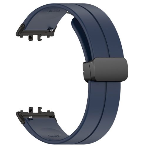 For Samsung Galaxy Fit3 SM-R390 Silicone Strap Replacement Wrist Band with Folding Buckle - Midnight Blue