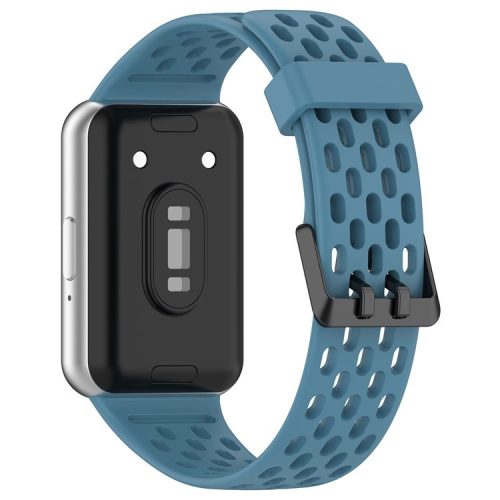 For Samsung Galaxy Fit3 Strap Replacement Silicone Breathable Watch Bracelet - Blue