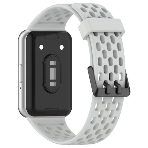 For Samsung Galaxy Fit3 Strap Replacement Silicone Breathable Watch Bracelet - Light Grey