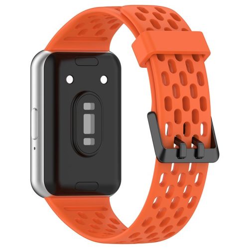 For Samsung Galaxy Fit3 Strap Replacement Silicone Breathable Watch Bracelet - Orange