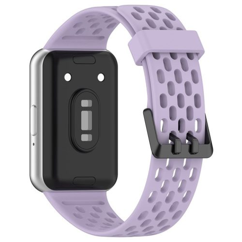 For Samsung Galaxy Fit3 Strap Replacement Silicone Breathable Watch Bracelet - Purple