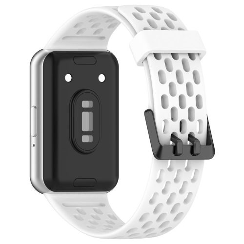 For Samsung Galaxy Fit3 Strap Replacement Silicone Breathable Watch Bracelet - White