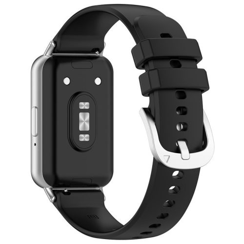 For Samsung Galaxy Fit3 Watch Band Soft Silicone Strap Replacement - Black