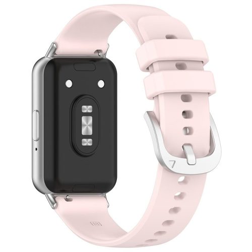 For Samsung Galaxy Fit3 Watch Band Soft Silicone Strap Replacement - Light Pink