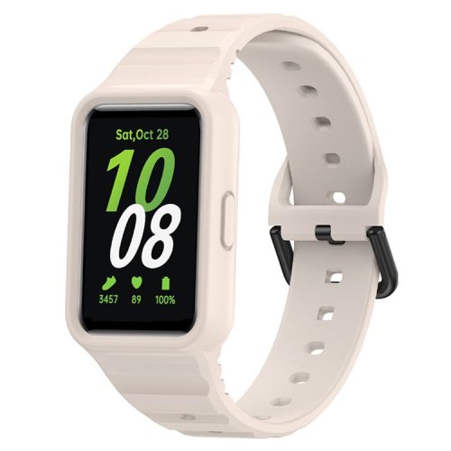 For Samsung Galaxy Fit3 Watch Bracelet Soft Silicone Integrated Strap Replacement - Starlight