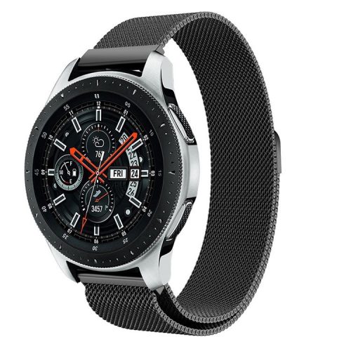 For Samsung Galaxy Watch 46mm Luxury Milanese Band Stainless Steel Watch Strap Replacement - Black