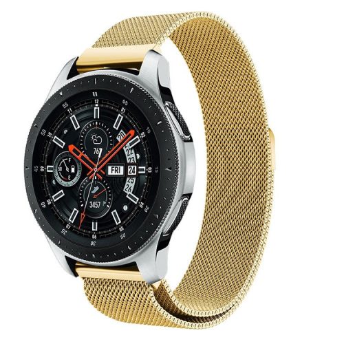 For Samsung Galaxy Watch 46mm Luxury Milanese Band Stainless Steel Watch Strap Replacement - Gold