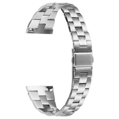 For Samsung Galaxy Watch 46mm Stainless Steel Strap Watch Band Folding Clasp Buckle - Silver