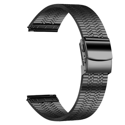 For Samsung Galaxy Watch 46mm Stainless Steel Watch Band Stylish 22mm Replacement Wrist Strap - Black