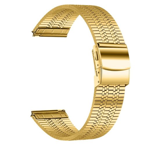 For Samsung Galaxy Watch 46mm Stainless Steel Watch Band Stylish 22mm Replacement Wrist Strap - Gold