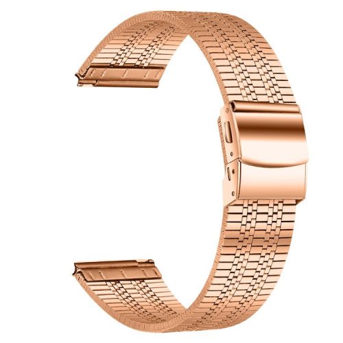 For Samsung Galaxy Watch 46mm Stainless Steel Watch Band Stylish 22mm Replacement Wrist Strap - Rose Gold