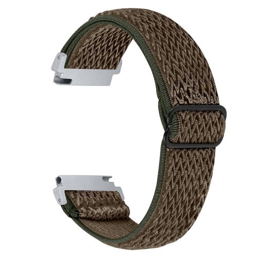 For Samsung Galaxy Watch 46mm/Watch3 45mm Adjustable Elastic Watch Strap Universal Watch Band with Buckle - Brown