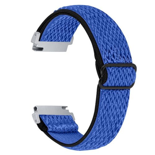 For Samsung Galaxy Watch 46mm/Watch3 45mm Adjustable Elastic Watch Strap Universal Watch Band with Buckle - Dark Blue