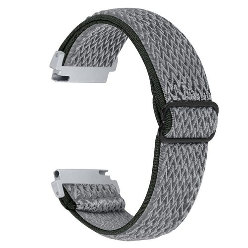 For Samsung Galaxy Watch 46mm/Watch3 45mm Adjustable Elastic Watch Strap Universal Watch Band with Buckle - Dark Grey