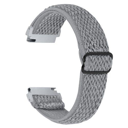 For Samsung Galaxy Watch 46mm/Watch3 45mm Adjustable Elastic Watch Strap Universal Watch Band with Buckle - Grey