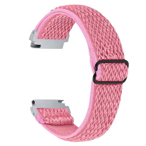 For Samsung Galaxy Watch 46mm/Watch3 45mm Adjustable Elastic Watch Strap Universal Watch Band with Buckle - Pink