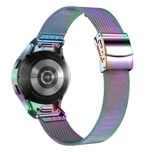 For Samsung Galaxy Watch 5 / 5 Pro / Watch FE 40mm / Watch4 / Watch4 Classic 46mm Quick Release Strap Milanese Watch Band with Connector - Colorful