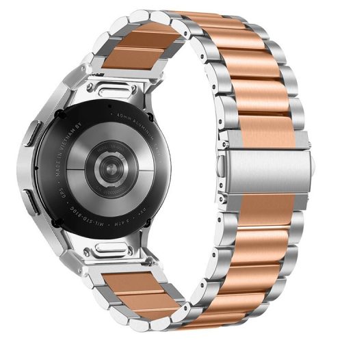 For Samsung Galaxy Watch 5 / 5 Pro / Watch FE 40mm / Watch4 / Watch4 Classic 46mm Stainless Steel Strap Connector Watch Band - Silver / Rose Gold