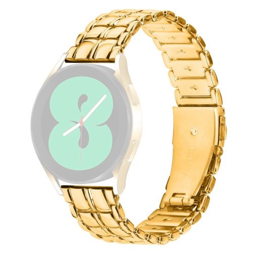 For Samsung Galaxy Watch 5 / Watch FE 40mm / Watch4 Universal Metal Watch Strap 20mm Wrist Band - Gold