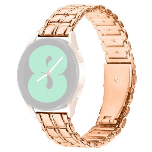 For Samsung Galaxy Watch 5 / Watch FE 40mm / Watch4 Universal Metal Watch Strap 20mm Wrist Band - Rose Gold