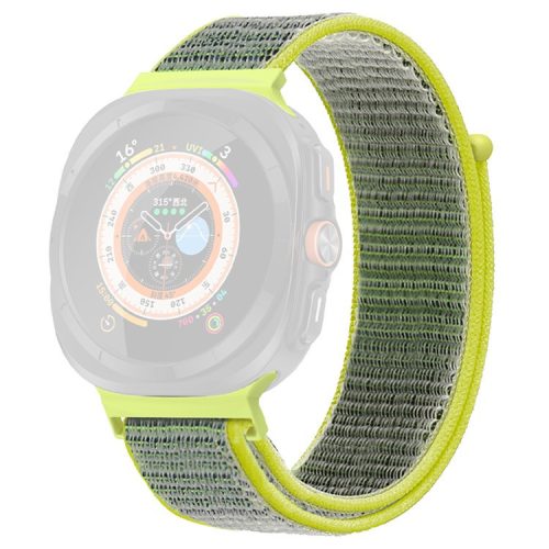 KALEBOL For Samsung Galaxy Watch Ultra 47mm Adjustable Braided Nylon Band Replacement Wrist  Strap - Bright Yellow