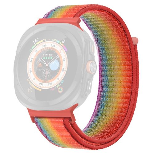 KALEBOL For Samsung Galaxy Watch Ultra 47mm Adjustable Braided Nylon Band Replacement Wrist  Strap - Rainbow