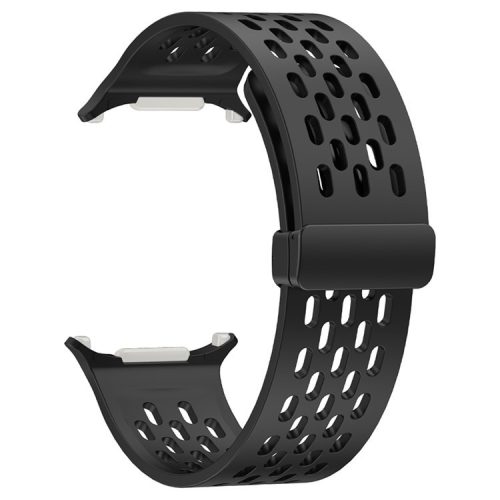 KALEBOL For Samsung Galaxy Watch Ultra 47mm Silicone Band Magnetic Replacement Strap - Black