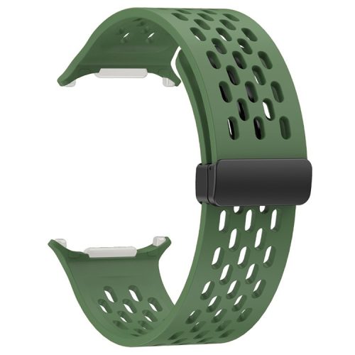 KALEBOL For Samsung Galaxy Watch Ultra 47mm Silicone Band Magnetic Replacement Strap - Green