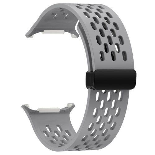 KALEBOL For Samsung Galaxy Watch Ultra 47mm Silicone Band Magnetic Replacement Strap - Grey