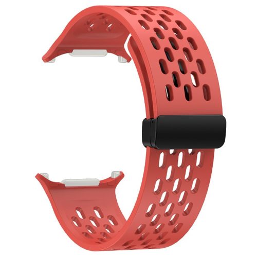 KALEBOL For Samsung Galaxy Watch Ultra 47mm Silicone Band Magnetic Replacement Strap - Red