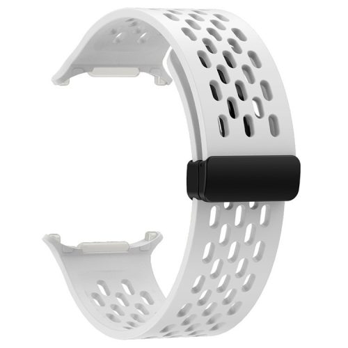 KALEBOL For Samsung Galaxy Watch Ultra 47mm Silicone Band Magnetic Replacement Strap - White