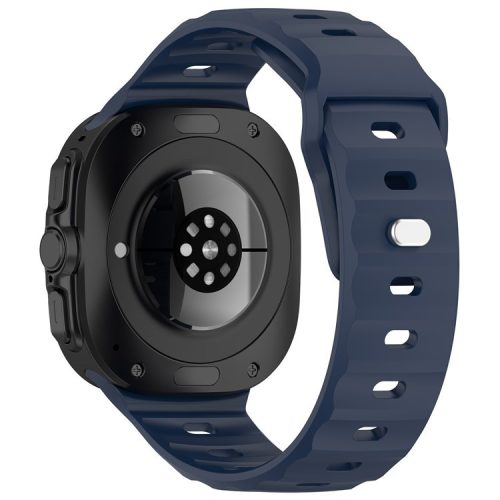 KALEBOL For Samsung Galaxy Watch Ultra 47mm Silicone Watchband Watch Strap with Square Buckle - Midnight Blue