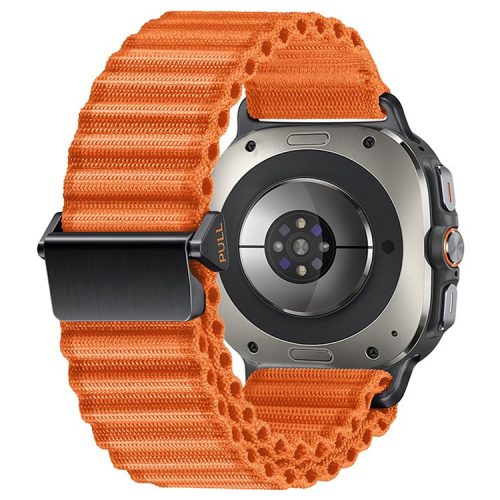 KALEBOL For Samsung Galaxy Watch Ultra 47mm Watch Band Adjustable Nylon Wrist Strap - Orange