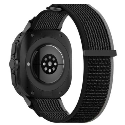 KALEBOL For Samsung Galaxy Watch Ultra 47mm Watch Strap Breathable Nylon Sport Strap - Black+Grey