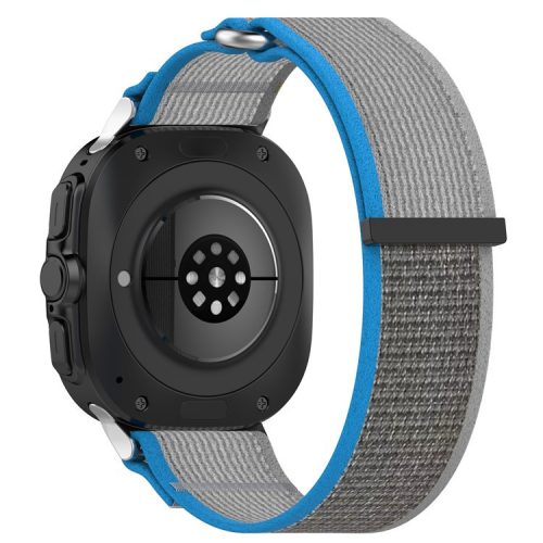 KALEBOL For Samsung Galaxy Watch Ultra 47mm Watch Strap Breathable Nylon Sport Strap - Blue+Grey