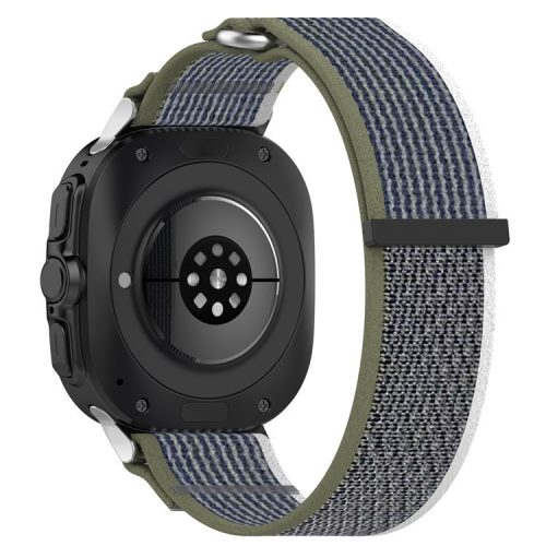 KALEBOL For Samsung Galaxy Watch Ultra 47mm Watch Strap Breathable Nylon Sport Strap - Green+Grey