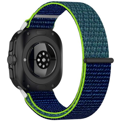 KALEBOL For Samsung Galaxy Watch Ultra 47mm Watch Strap Magic Tape Braided Nylon Wrist Band - Lime