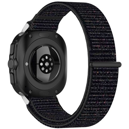 KALEBOL For Samsung Galaxy Watch Ultra 47mm Watch Strap Magic Tape Braided Nylon Wrist Band - Official Black