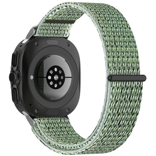 KALEBOL For Samsung Galaxy Watch Ultra 47mm Watch Strap Magic Tape Braided Nylon Wrist Band - Sea Green