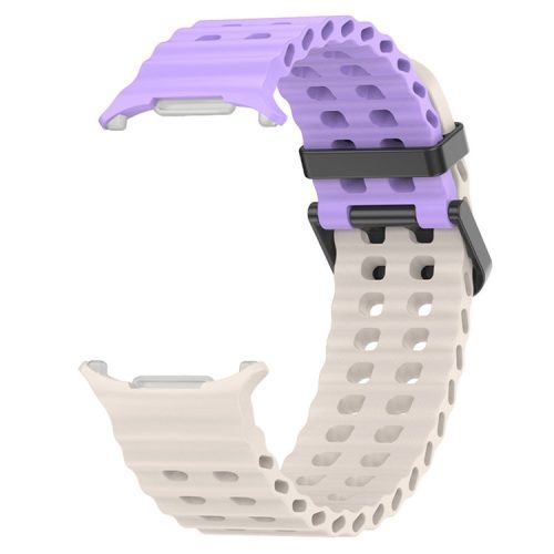 KALEBOL For Samsung Galaxy Watch Ultra 47mm Wrist Band Replacement Silicone Watch Strap - Starlight+Purple