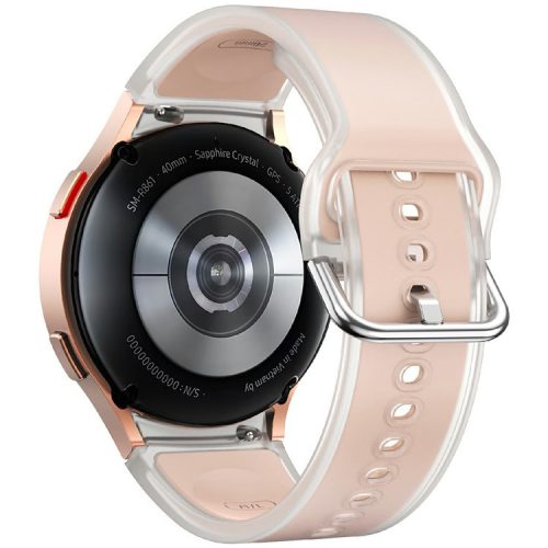 KALEBOL For Samsung Galaxy Watch7 44mm 40mm  /  Watch FE 40mm Silicone Watch Band Glacier Translucent Strap - Translucent Pink