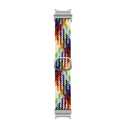 KALEBOL KLB-BZNL-001 For Samsung Galaxy Watch FE 40mm / Watch4 / Watch 5 / Watch 5 Pro / Watch6 Strap Nylon Watch Band - Official Rainbow